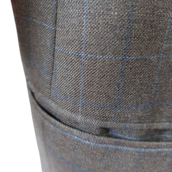 Brown Checked Blazer Jacket Fits Men Large XL - Picture 2 of 5